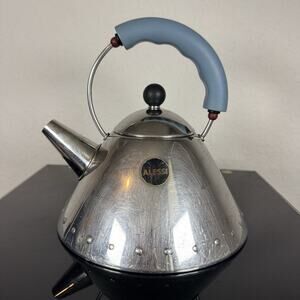 Alessi Michael Graves 9093 INOX Stainless Steel Kettle Teapot No Whistle Bird